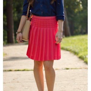 J. CREW Coral Pleated Mini Skirt